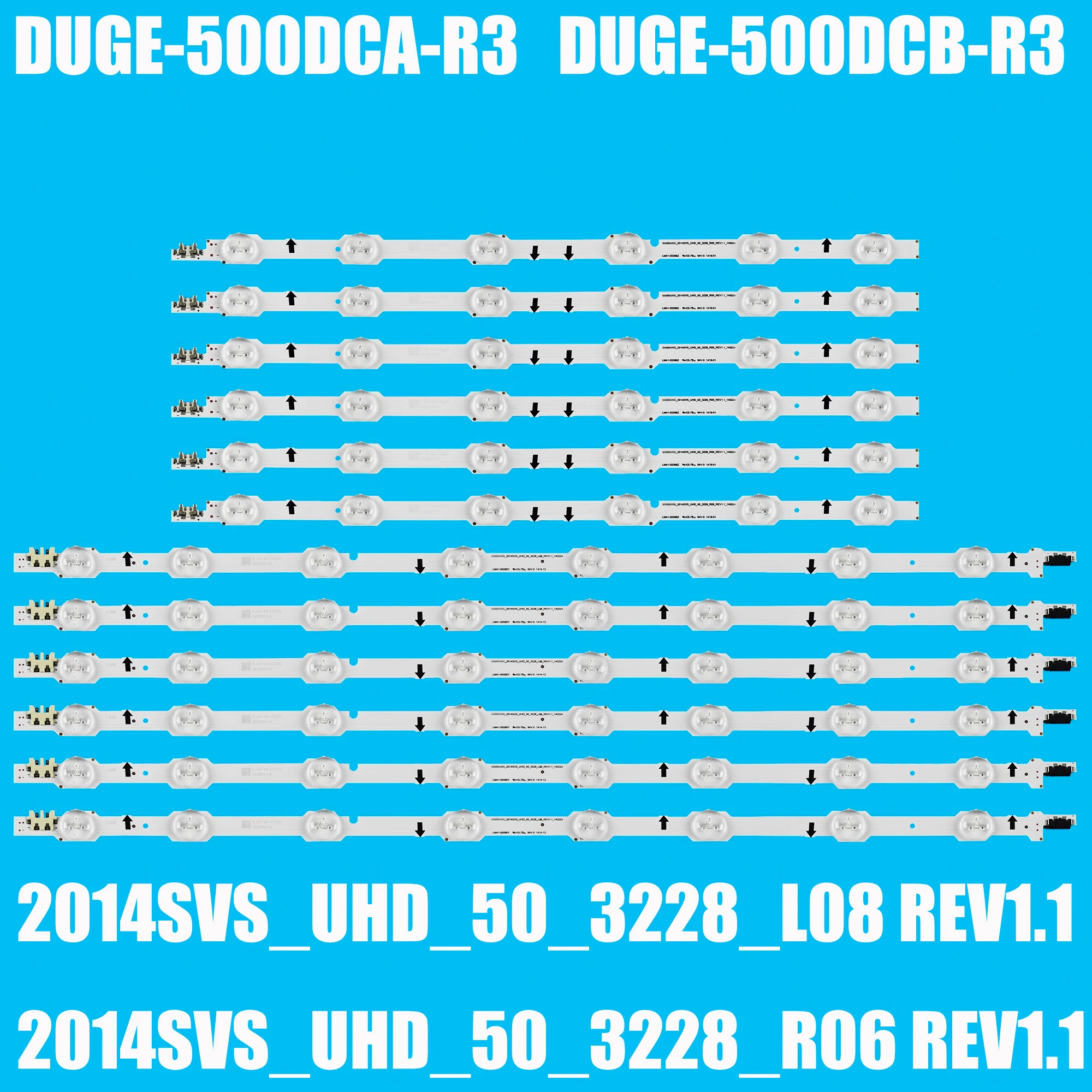 LED backlight strip for DUGE-500DCA-R3 DUGE-500DCB-R3 2014SVS_UHD_50 UE50HU7000S UE50HU6900U UN50HU6950F UE50HU7000 BN96-32178A