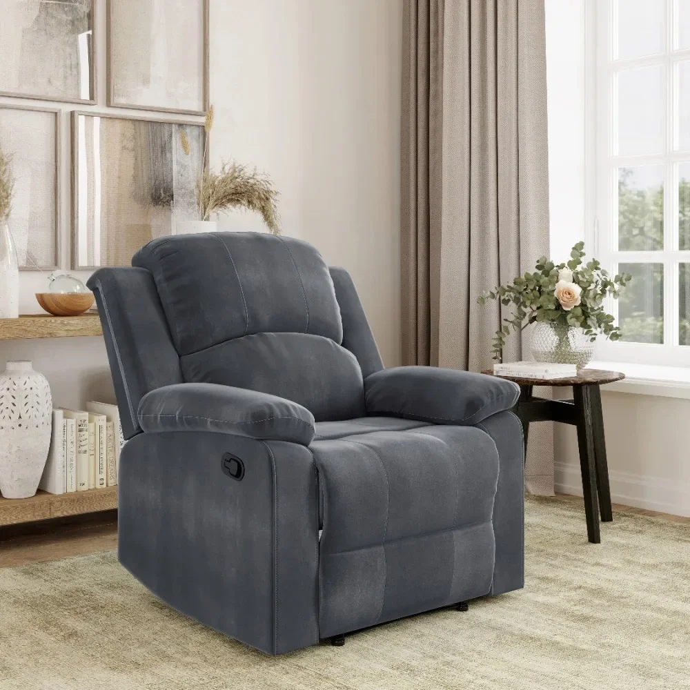 

Reynolds Microfiber Manual Recliner, Slate Gray lounge chair