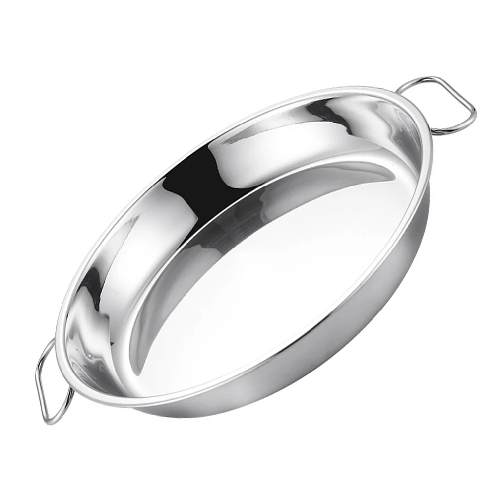 

Practical Cake Plate Stainless Steel Pan Serving Container Silver BBQ