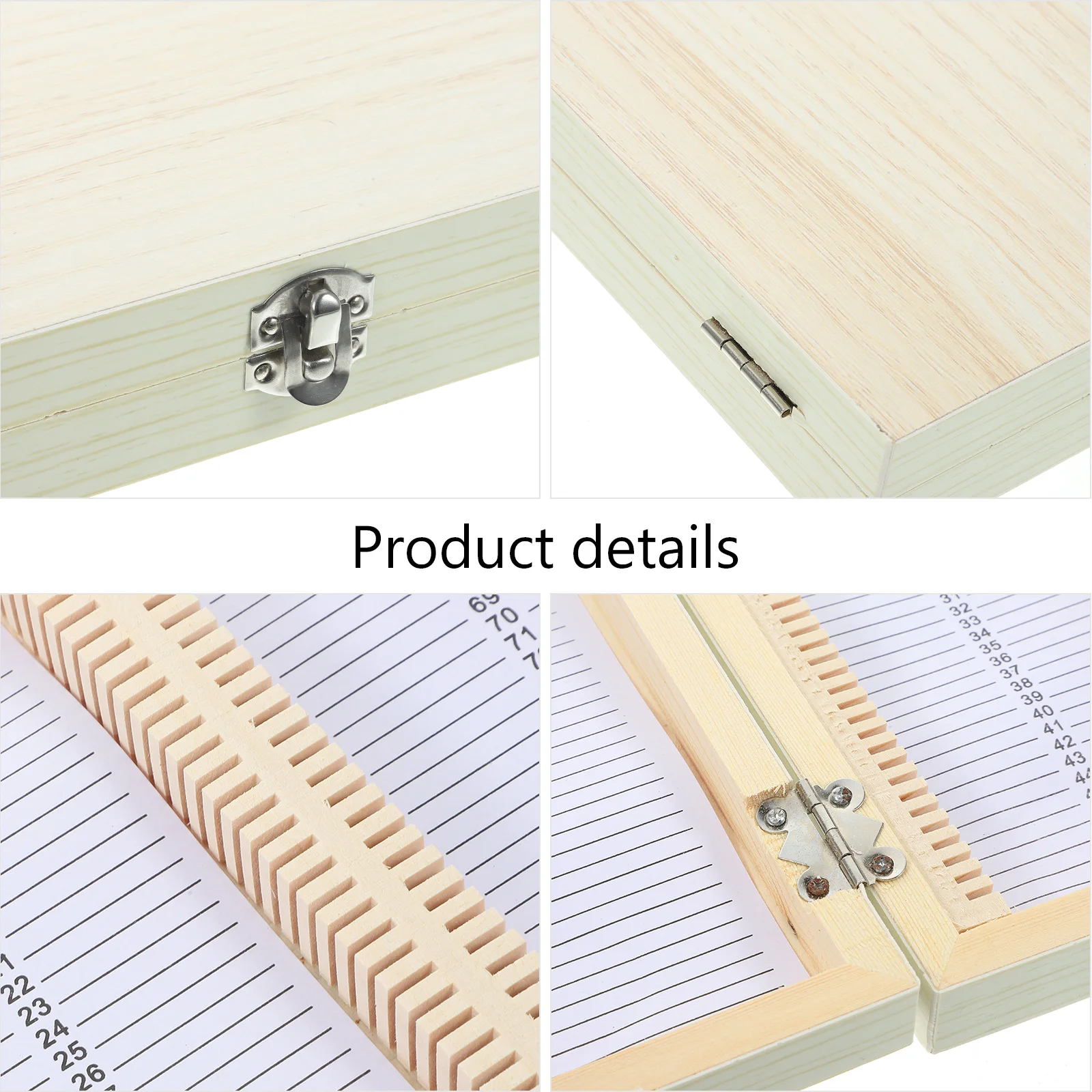 Wooden Slide Storage Box Large Capacity Biology Specimen Holder Microscope Slide Organizer Natural Wood Non-Oxidizing