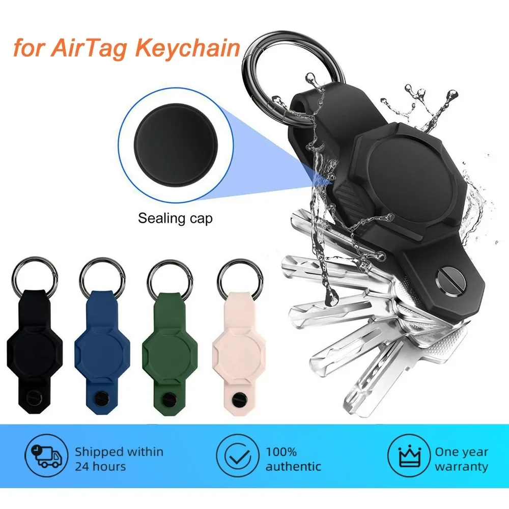 สําหรับ Airtags พวงกุญแจซิลิโคนกันน้ํา Key CHAIN ผู้ถือแหวนกรณี Man อุปกรณ์เสริม Key Organizer Anti-Lost Tracker