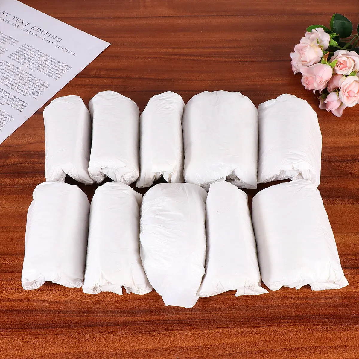 50Pairs Disposable Arm Sleeves Plastic Waterproof Oilproof Dustproof Easy on Off Kitchen Cleaning Helper for All