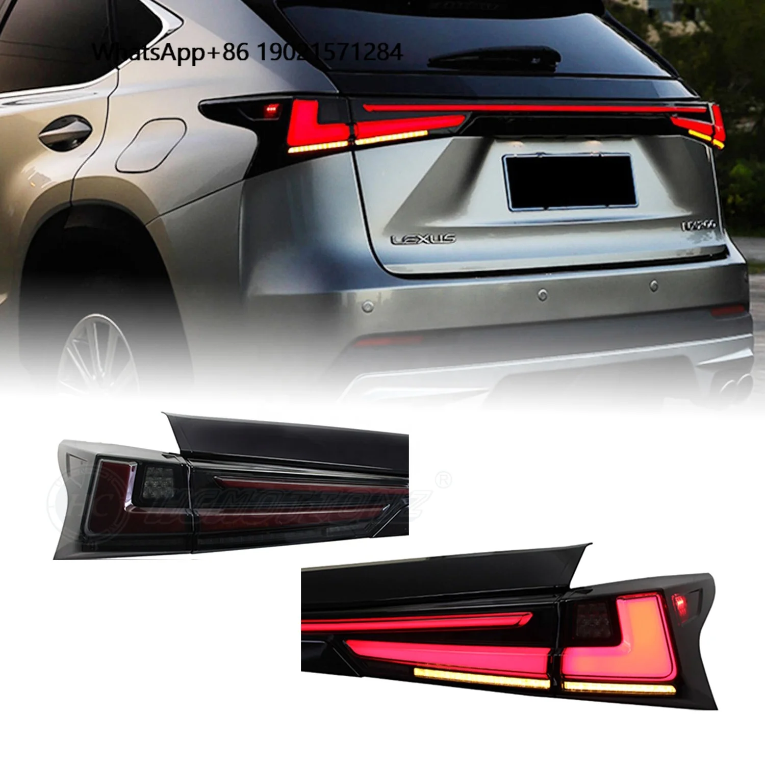 HCMOTIONZ Factory Assembly 2014-2022 NX300 NX200 Rear Lamp DRL Start up Animation LED Tail Light for Lexus