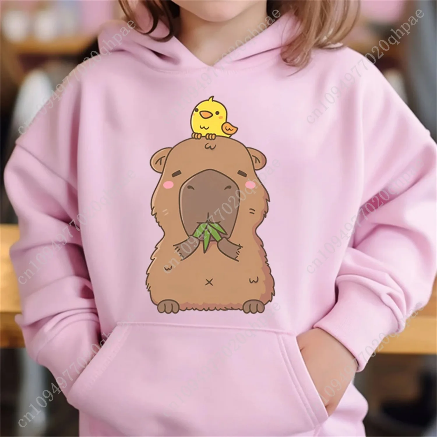 Children Clothes Cute Capybara 3D Print Kids Hoodie Sweatshirt Christmas Long Sleeve Casual Pullover Autumn Children's Clothing