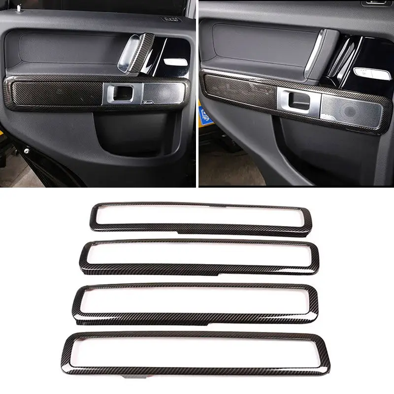 

Car Accessories For Mercedes Benz G Class W463 G500 G63 2019 2020 2021 2022 ABS Carbon Fiber Door Handle Frame Trims Cover