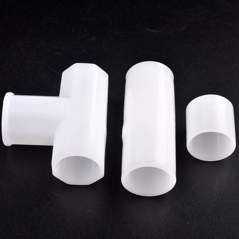 2/5 قطعة 19 مللي متر البلاستيك الأبيض الأنابيب موصل نهاية غطاء المحملة مستقيم أربعة طريقة خزانة هوك مشترك لتقوم بها بنفسك الرف خيمة تركيبات مشتركة ثابتة #3