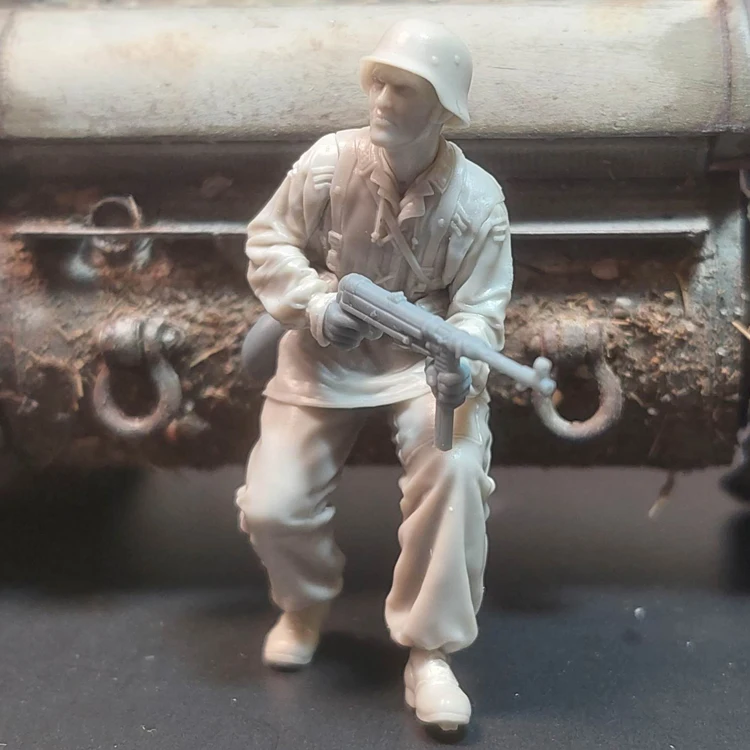 1/35 Resin Model figure GK Soldier, Tank ambush no.1, WWII military themes, Unassembled and unpainted kit