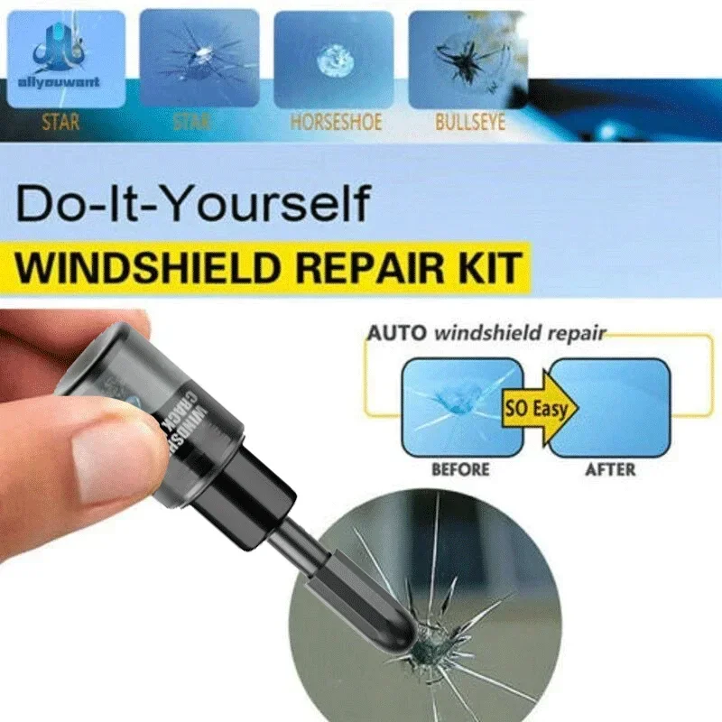 Car Windshield Cracked Repair Tool Upgrade Auto Glass Repair Fluid Auto Window Scratch Crack Restore Car Accessories