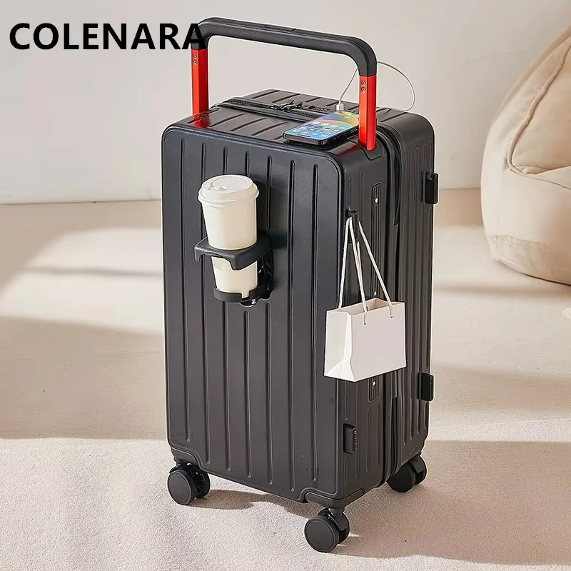 COLENARA Cabin Suitcase Zipper Boarding Box 24"26"28 Inch Large Capacity Trolley Case 20" Password Box Carry-on Travel Luggage