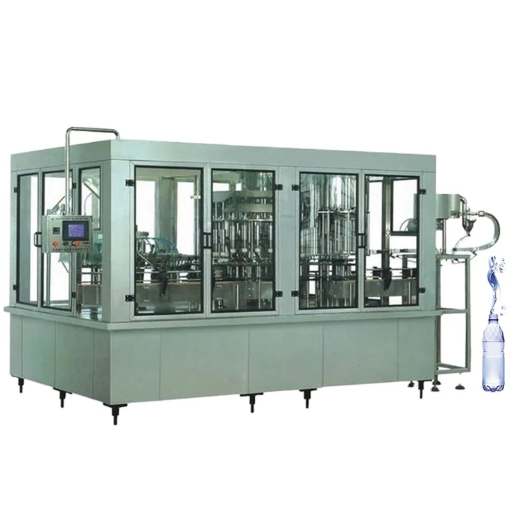 PET Water Bottle Filling Capping and Labeling Machine / Mineral Water Production Line