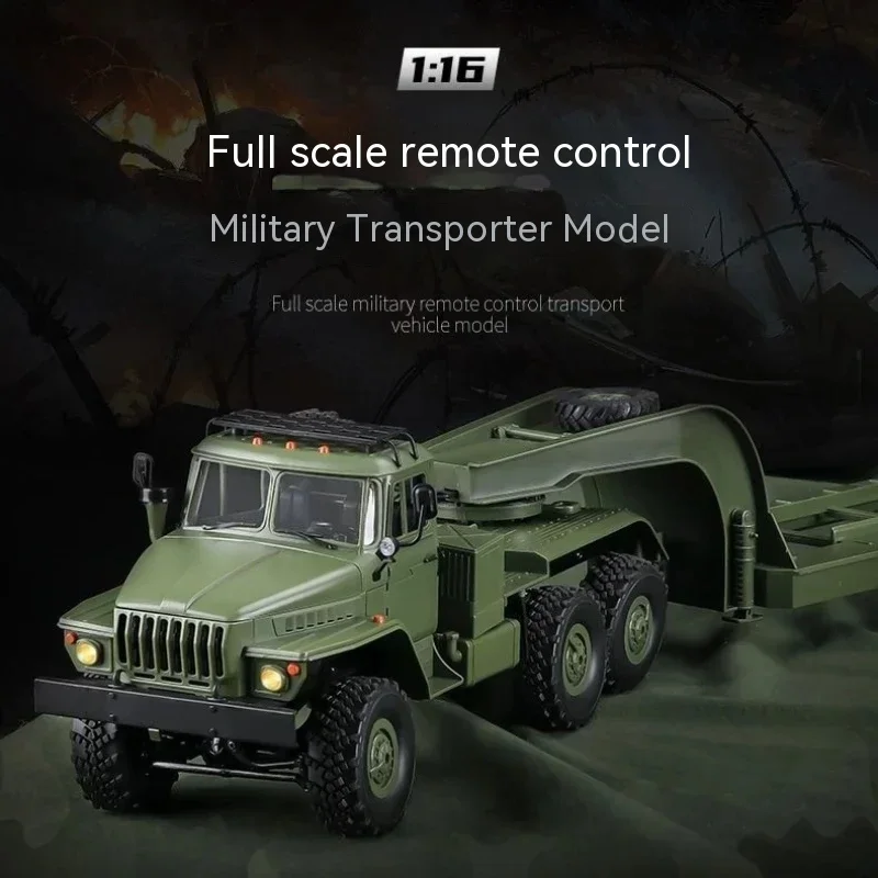 New In Stock 1:16 Rc Vehicle Wpl B36-3 Full Size Military Model Super Long Track Outdoor Transport Truck Children'S Gifts