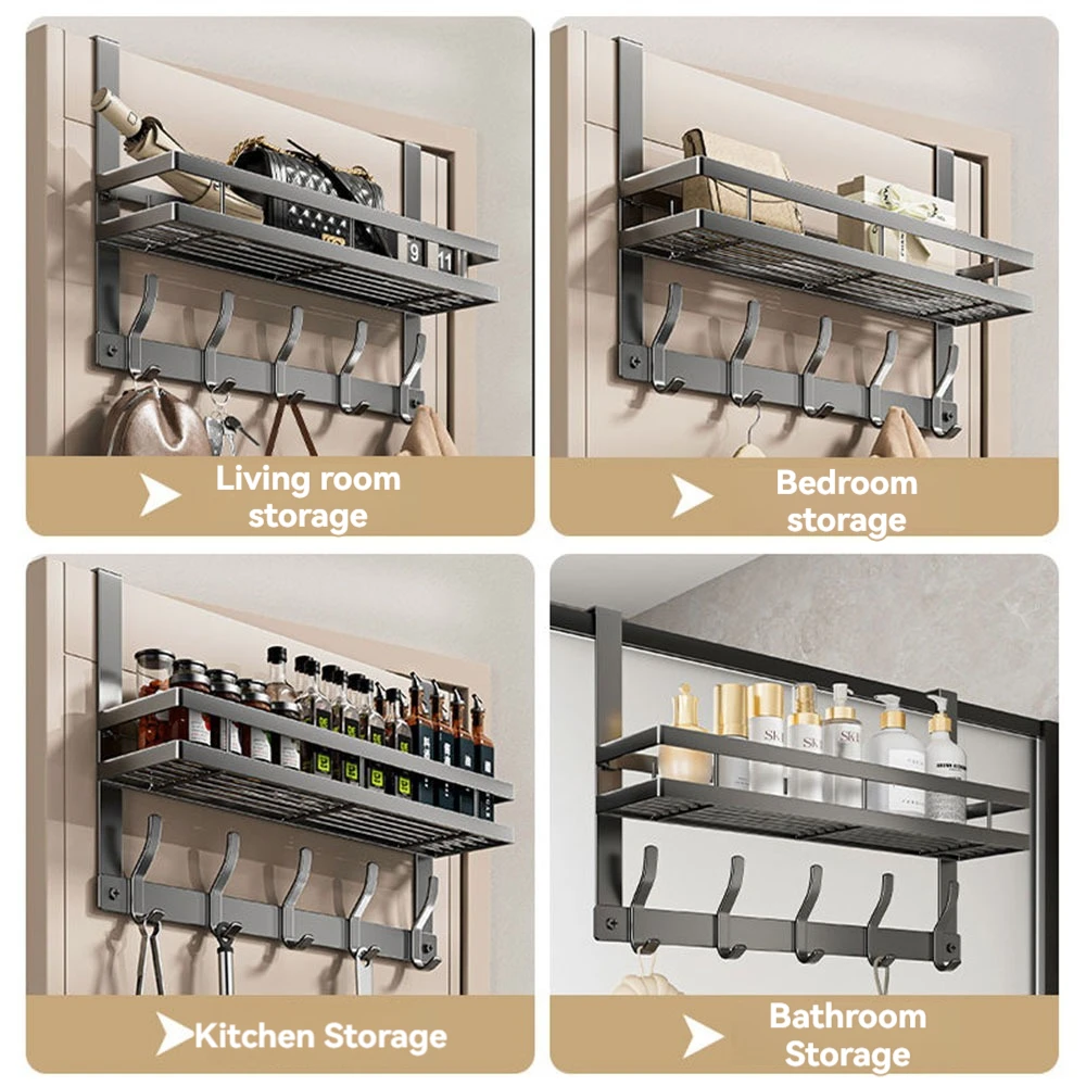 Customizable 1pc Punching free towel rack bathroom towel rack integrated hanger kit toilet bathroom rack bathroom 6