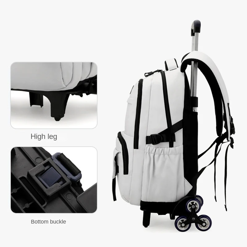 Reisewagen Rucksack Gepäck Schult aschen mit Rädern Roll rucksäcke für Trolley Bücher tasche Junge Kinder Student Roll rucksack