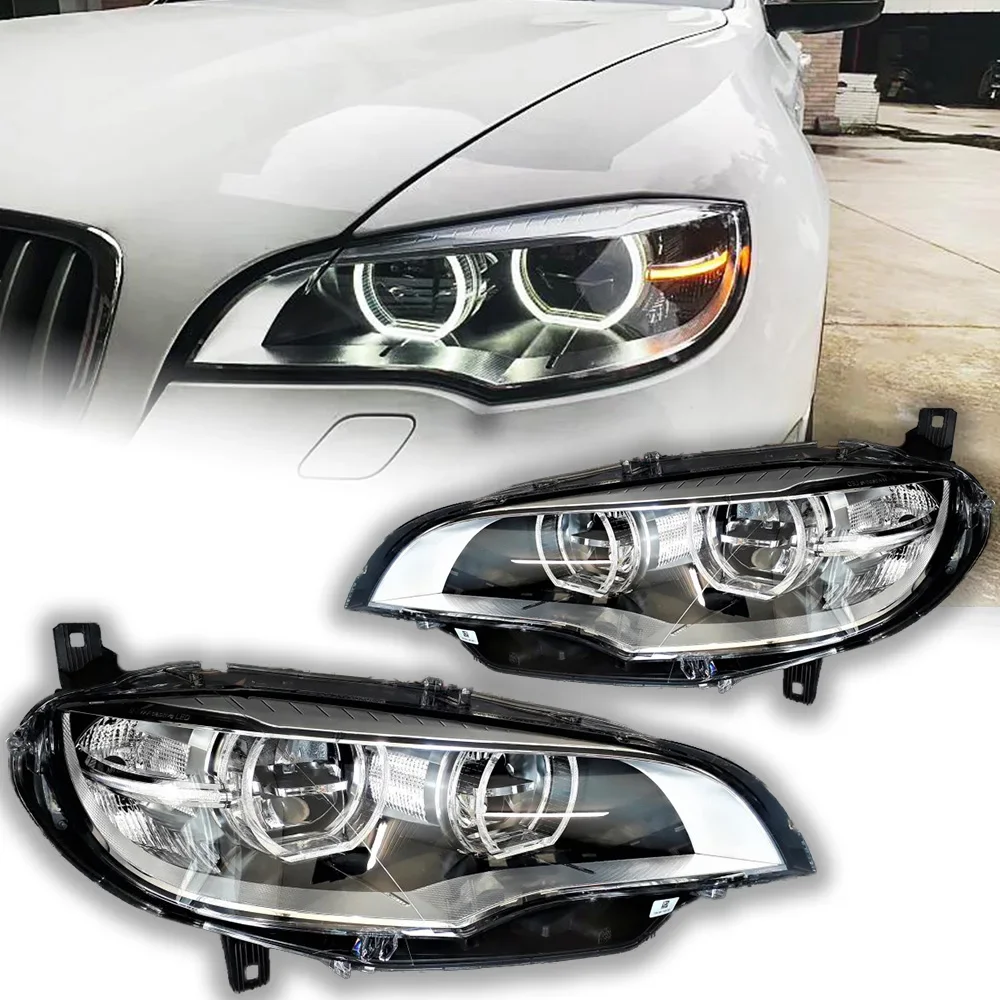 Car Styling for BMW X6 E71 Headlight Projector Lens 2008-2014 With AFS LED Headlights Drl Automotive Accessories