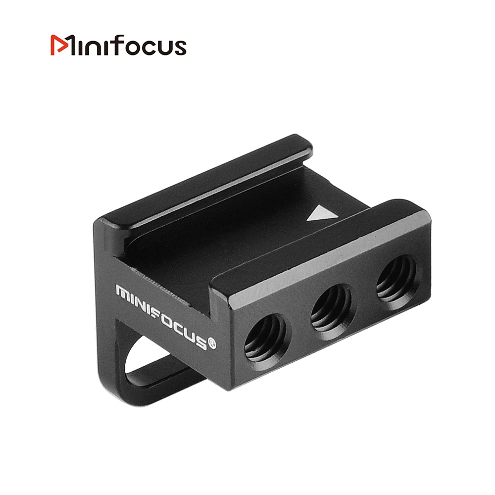 Cold Shoe Mount Adapter 90° Degree Angle for DSLR Camera Rig Attach to Side Cage Quick Release L Bracket Plate Handle 1/4\