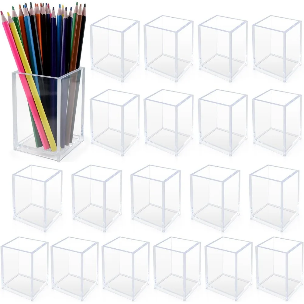 

Набор из 20 прозрачных акриловых подставок для ручек, многофункциональные настольные органайзеры для хранения в классе, офисе, школе