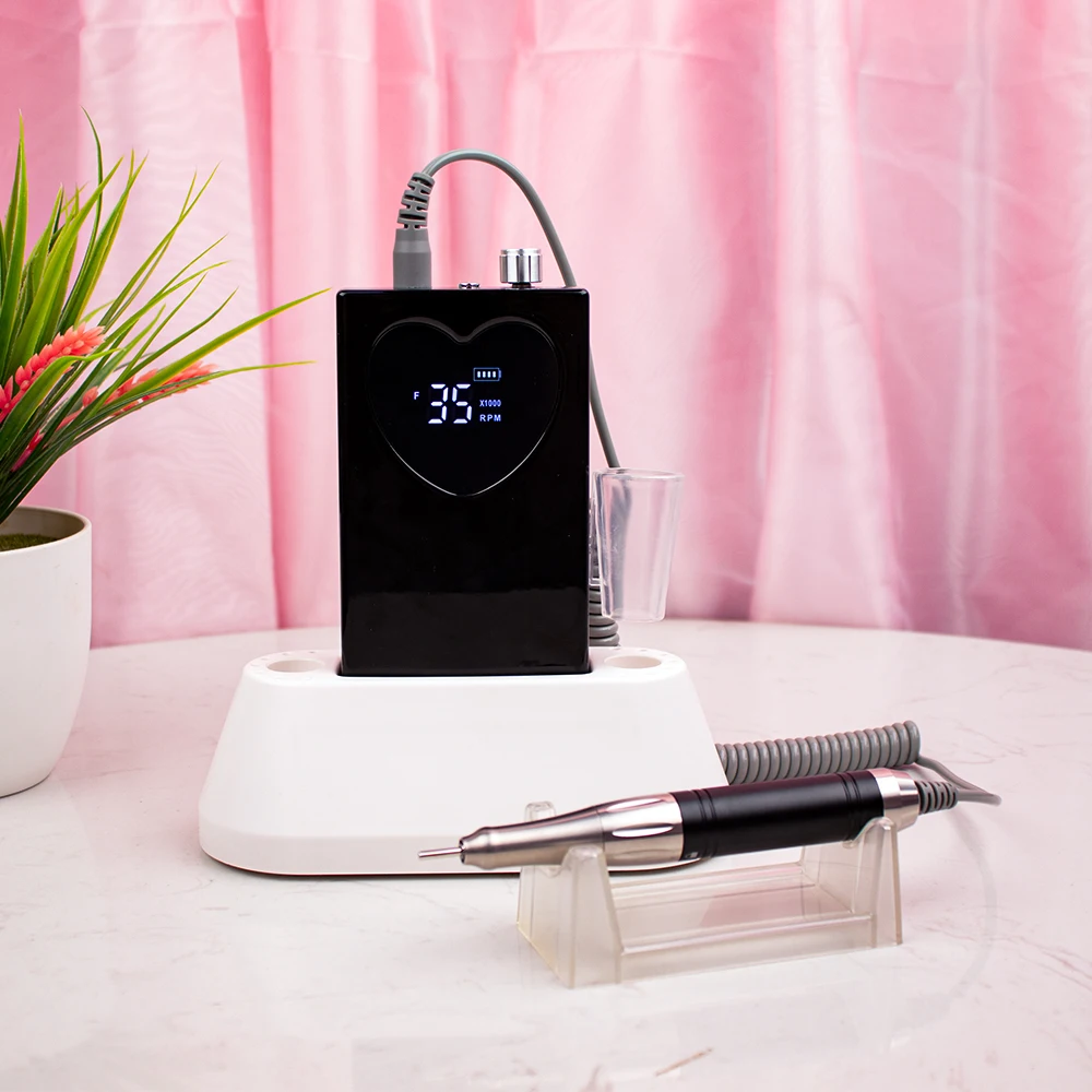 

Бессердечная дрель для ногтей в форме сердца, 65 Вт, перезаряжаемая, 35000 об/мин, маникюр, быстрая зарядка, электрическая машина, пилочка для ногтей, педикюрное сверление