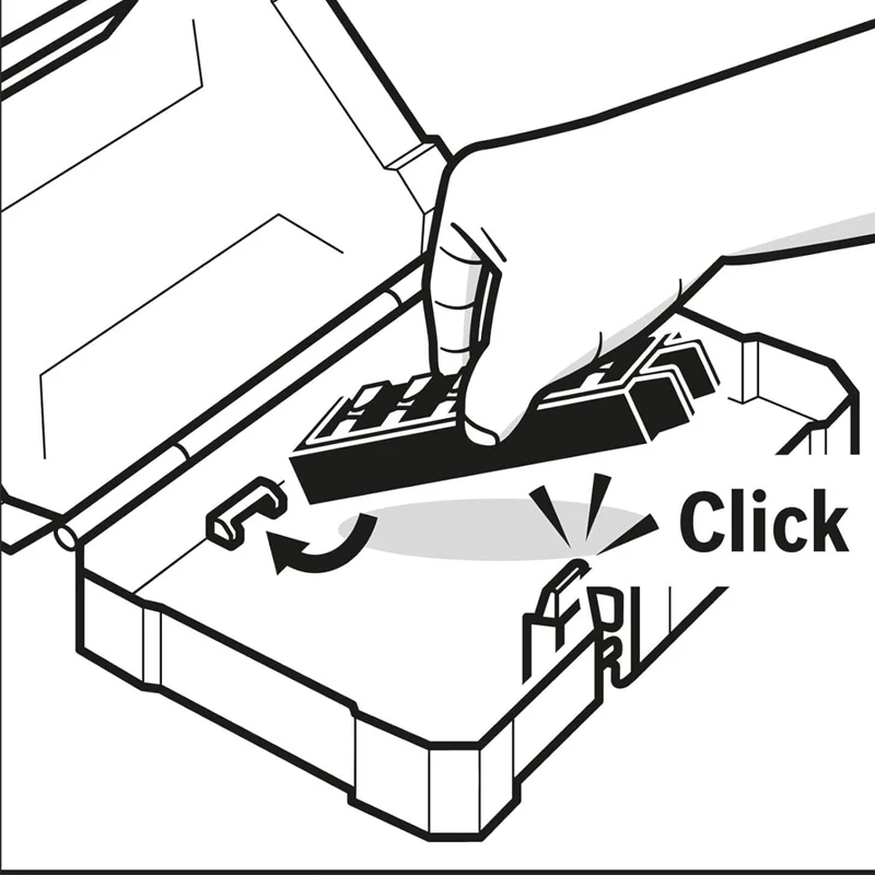 BOSCH 2608522424 8-Slot Pick Click Storage Plastic Portable Bit Holder Drill Screwdriver Bit Support Tools Accessory