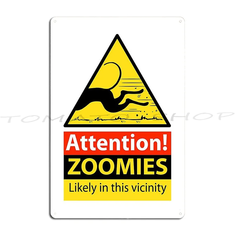 Beware Of Dog Sign Cat Is Shady Too Metal Plaque Poster Wall Mural Personalized Design Design Printed Tin Sign Poster