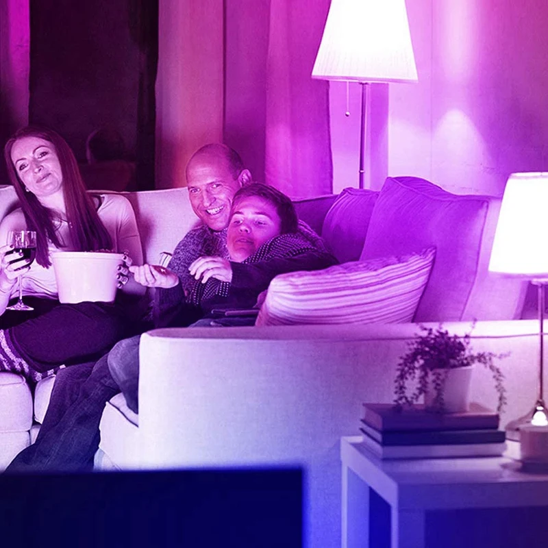 3W Smart E12 RGB LED لمبة تغيير لون ملونة مع 24 شمعة زر التحكم عن بعد عاكس الضوء الشفاف
