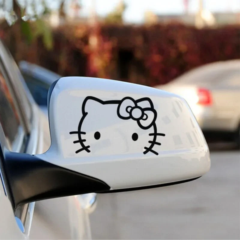 

Sanrio наклейка на заднее зеркало автомобиля, трехмерная автомобильная краска, чехол, царапины, Hello Kitty, мультяшное украшение автомобиля, аксессуары, подарок