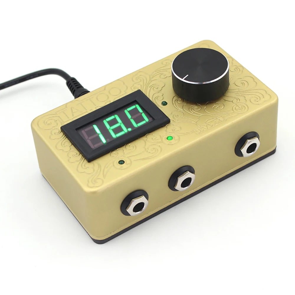Regulator Tegangan Daya Tato Ukiran Antik 110-220V, Regulator Tato Daya Tinggi 3,4A