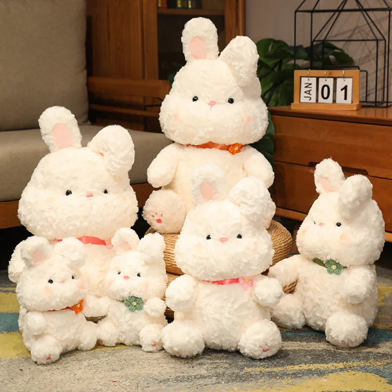 

Kawaii Long Ear Milk Fluffy Rabbit Plush Toys Soft Stuffed Animals Cute Cartoon Bunny Baby Accompany Dolls for Girls Kids Gifts