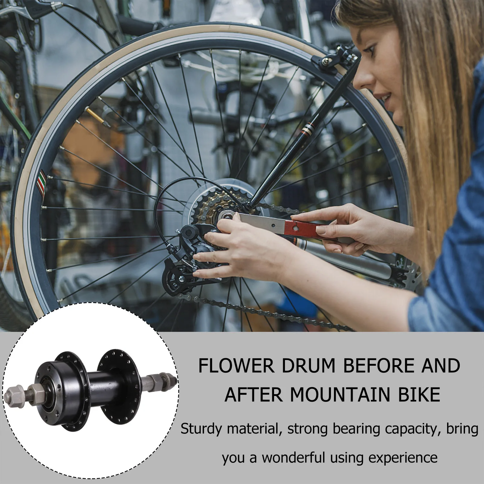 

1Pcs Mountain Durable Iron Material 32 Holes Low Friction Disc Brake Hub Lightweight Portable Bike Accessories