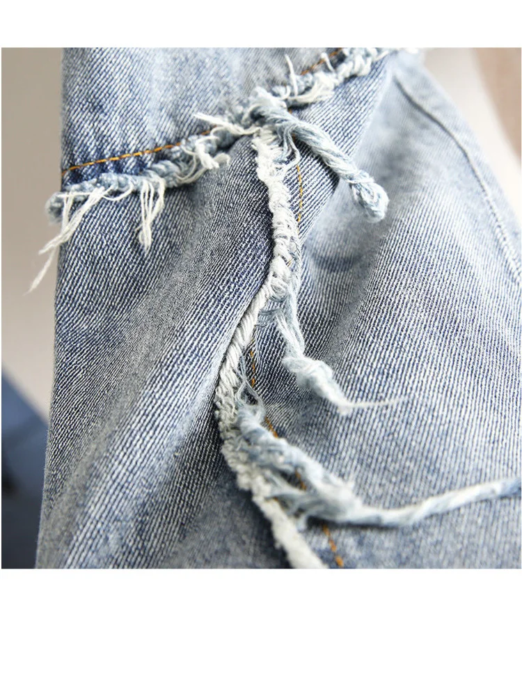2022 nuovo maglione con cuciture in Denim Hip-hop di moda da donna con Design autunnale e invernale maglione Pullover retrò sciolto e pigro