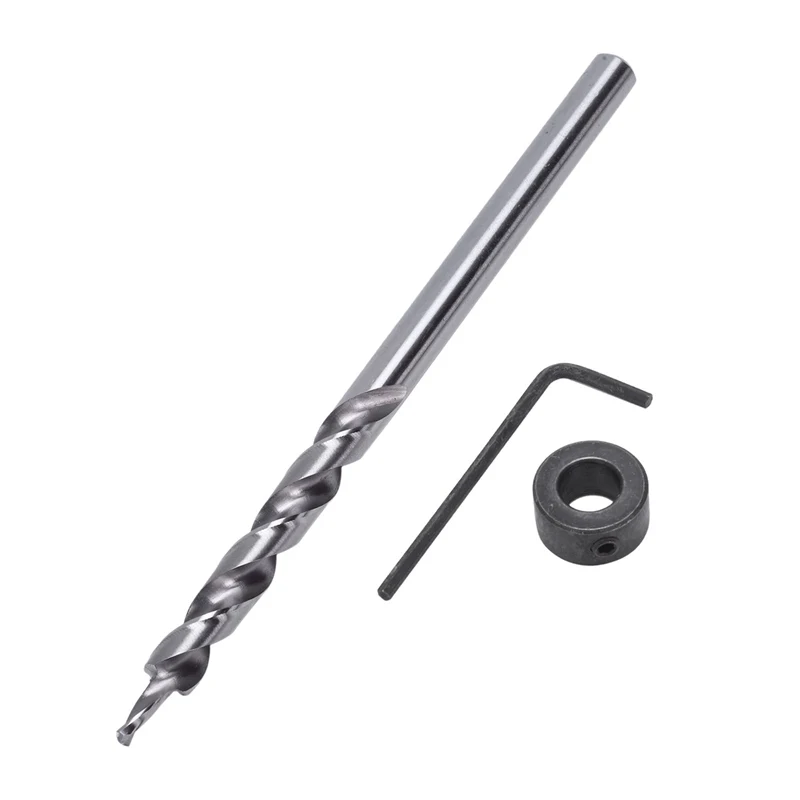 1/4 인치 육각 섕크 포켓 홀 드릴 비트, 교체 트위스트 스텝 드릴 비트, 수동 Poc용 깊이 스톱 칼라 포함, 3/8(9.5mm), 2 개