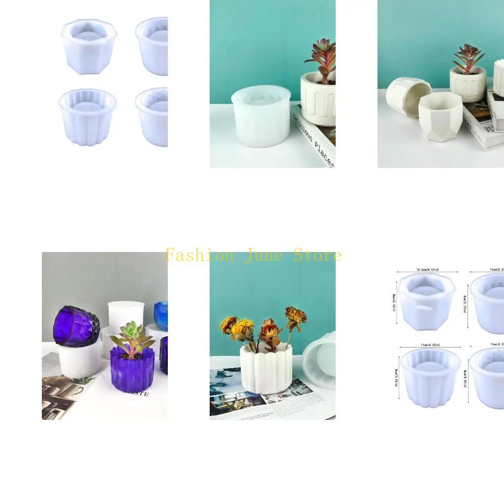 

N5KA 4PCS Круглый цветочный горшок с пленкой для ручки