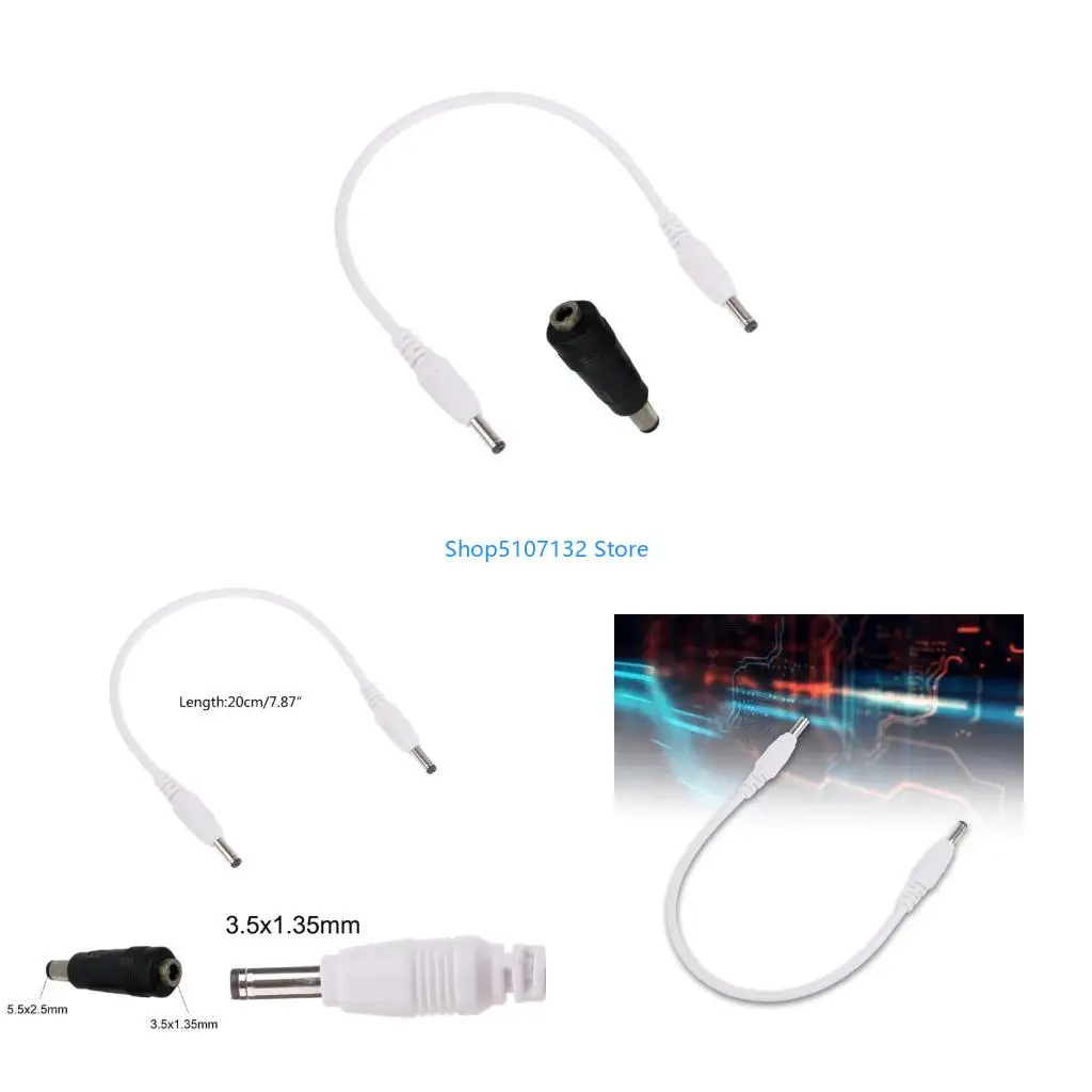 87HD Durable DC35135 Power Cord for CCTV Security Cameras Cable 5.5x2.5mm Adapter