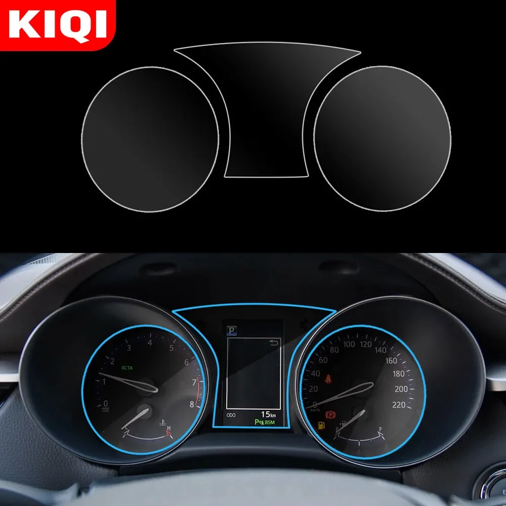 KIQI Car Instrument Panel Screen Protector  for Toyota C-HR CHR 2016 - 2021 Car Interior Dashboard Membrane Protective TPU Film