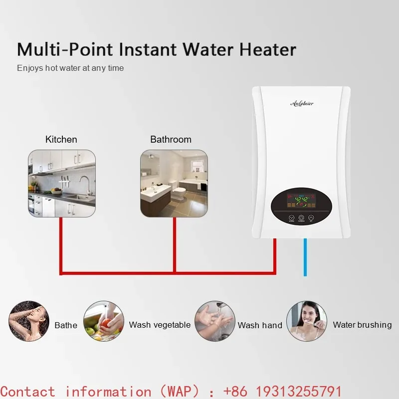 【Best-selling】8kw Instant Electric Water Heater 220V 380V Hot Mini Smart Thermostat Water Heater Boiler For Home