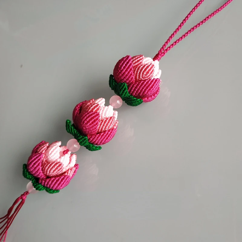 Chinese knotting art weaving lotus pendant special gifts for foreign friends