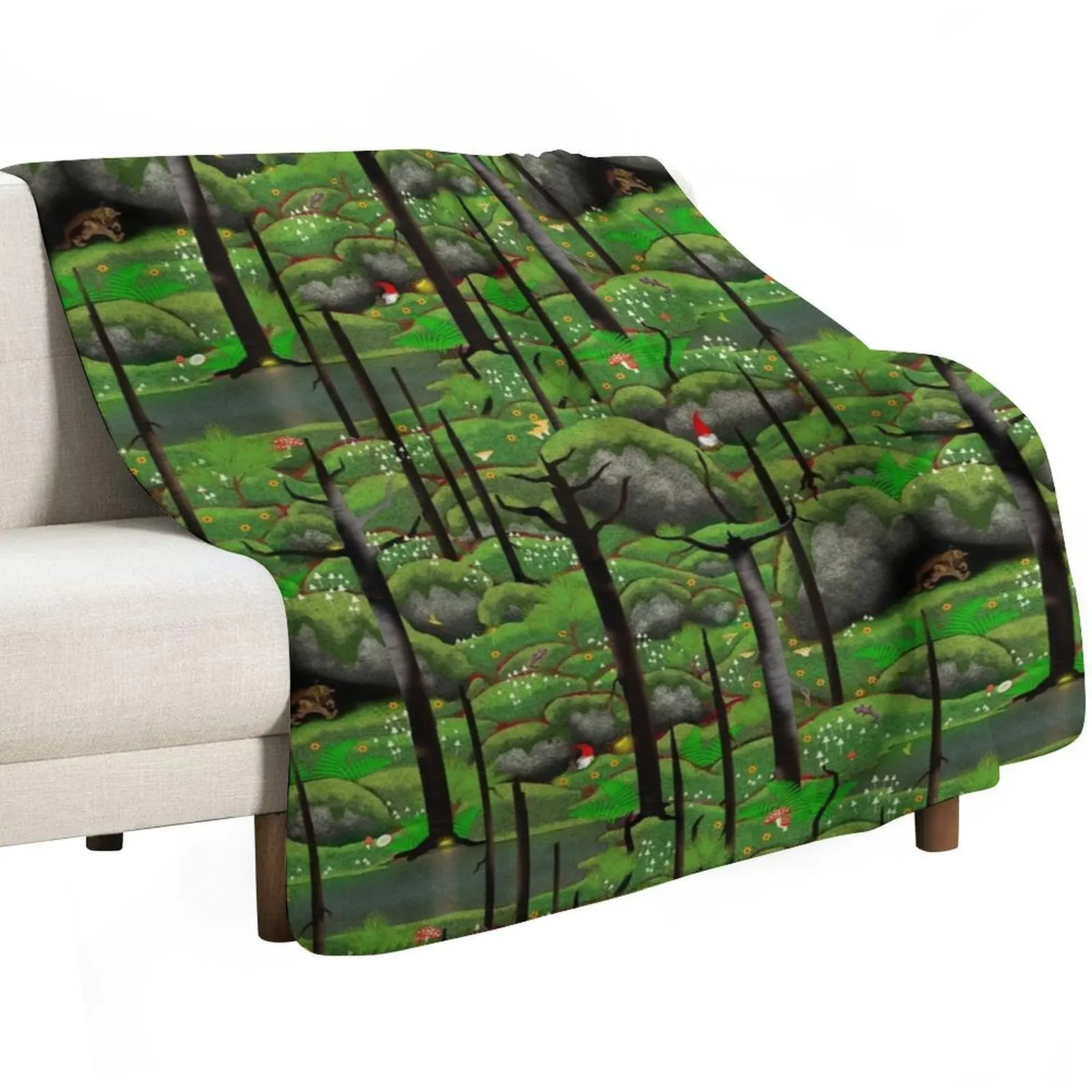 Forest Magic: after the fire Throw Blanket Multi Use Warm Blanket for Living Room Bedroom
