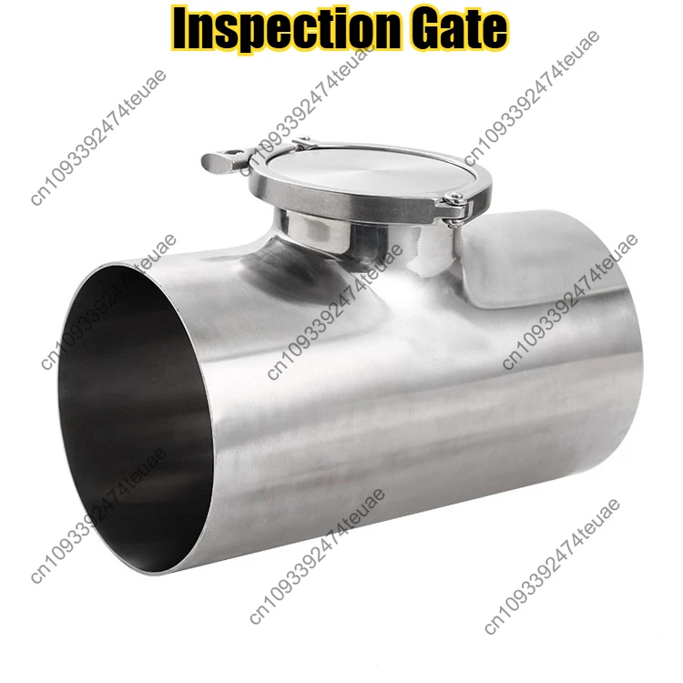 304 Stainless Steel Vertical Pipe Inspection Port Three-way Observation Maintenance Port DN100