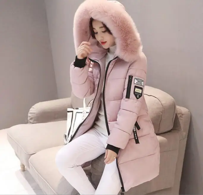 Women Winter Fashion Long Cotton Parkas Woman Winter Jacket Women Coats for Women Warm Slim-fit Hooded Jacket for Women