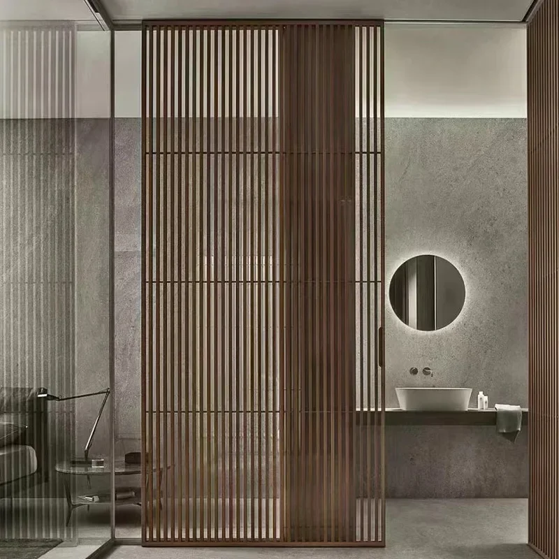 Schermo in acciaio inossidabile nuova divisoria in stile cinese hotel soggiorno ingresso decorazione divisoria per la casa