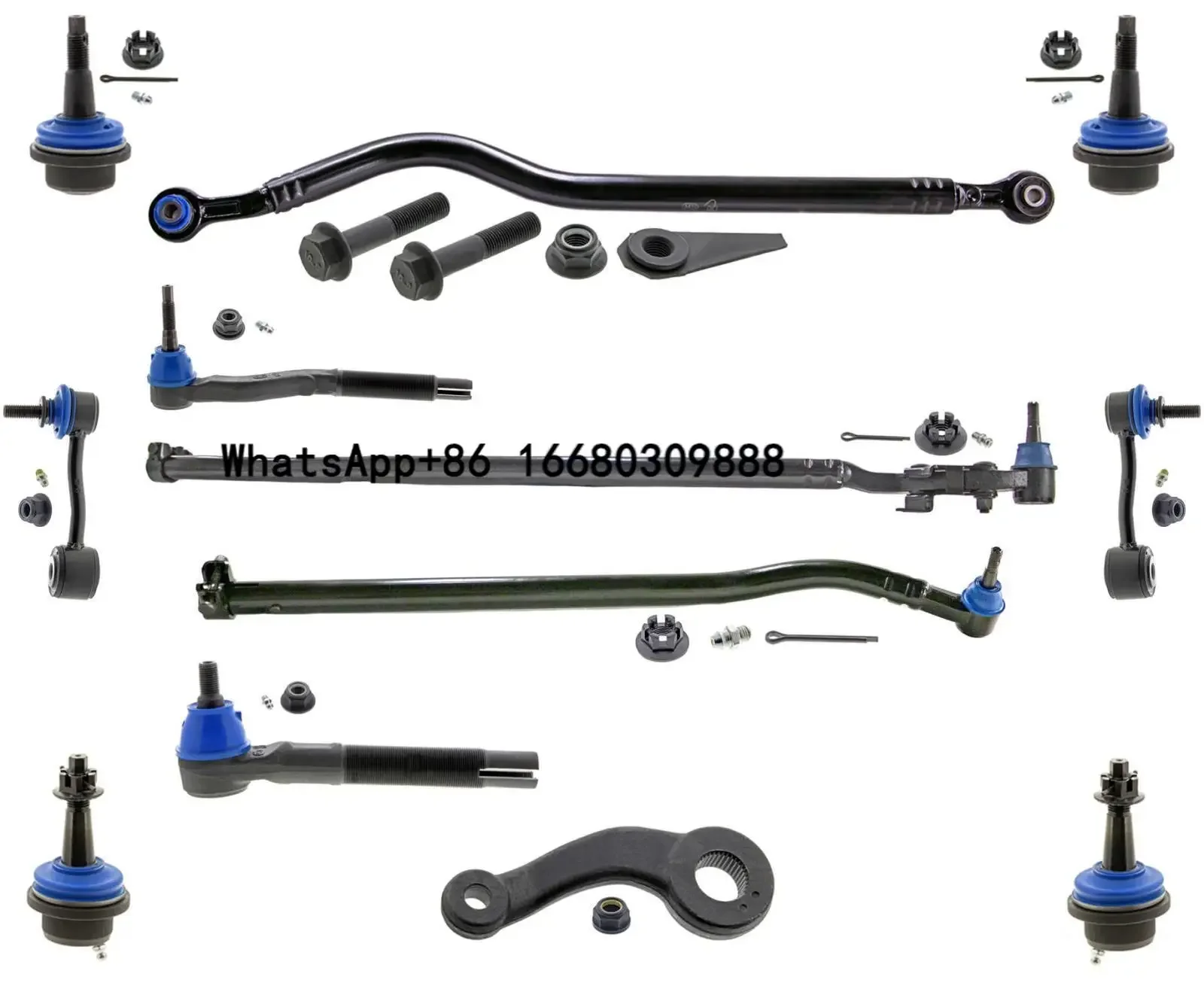 8pc Front Lower Control Arms Tie Rods Sway Bar Links Suspension Kit for JEEP GLADIATOR 2020 -