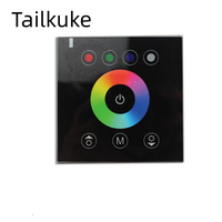 RGBW color light strip dimmer 86 panel type LED touch controller indoor glass circular light strip switch