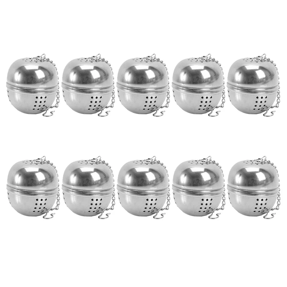 

10Pcs Versatile Stainless Steel Tea Infuser Ball Ideal for Loose Leaf Tea Coffee Herbs Hot Pot Soup Cooking Strainer Accessory