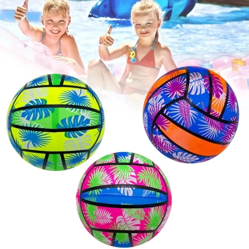 Nueva bola de inflado colorida, pelota de juguete portátil de PVC para piscina, pelota de juguete duradera para niños de 22cm, regalo