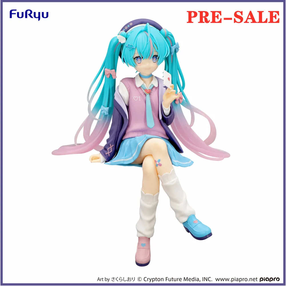 Anime Figure Bandai Furyu Hatsune Miku Noodle Stopper Figure -Love Blazer Navy Col PVC Action Figurine Collector Toys Model Doll