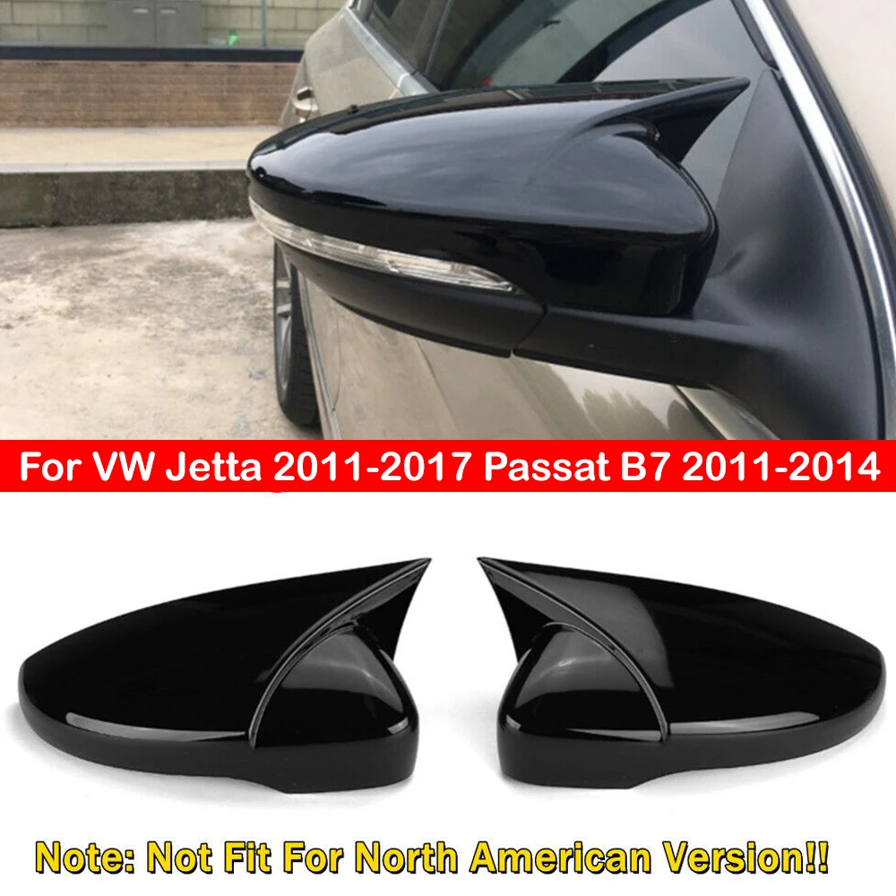 For Volkswagen VW Jetta 2011-2017 Passat B7 2011-2014 Car Rearview Side Mirror Cover Sticker Wing Cap Exterior Door Case Trim