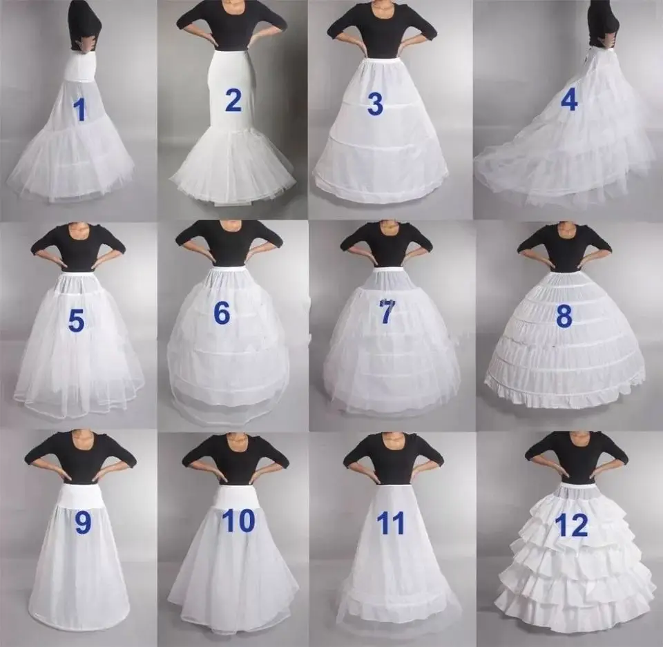 

Customized Sell Many Styles Bridal Wedding Petticoat Hoop Crinoline Prom Underskirt Fancy Skirt Slip