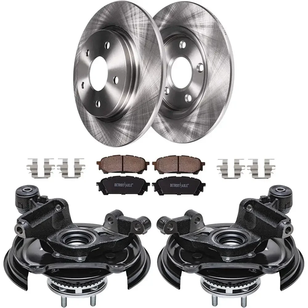 

Steering Knuckles & Wheel Hub Bearing Disc Brake RotPads Replacement Kit for 2004-2008 Outlander - 6pc Set
