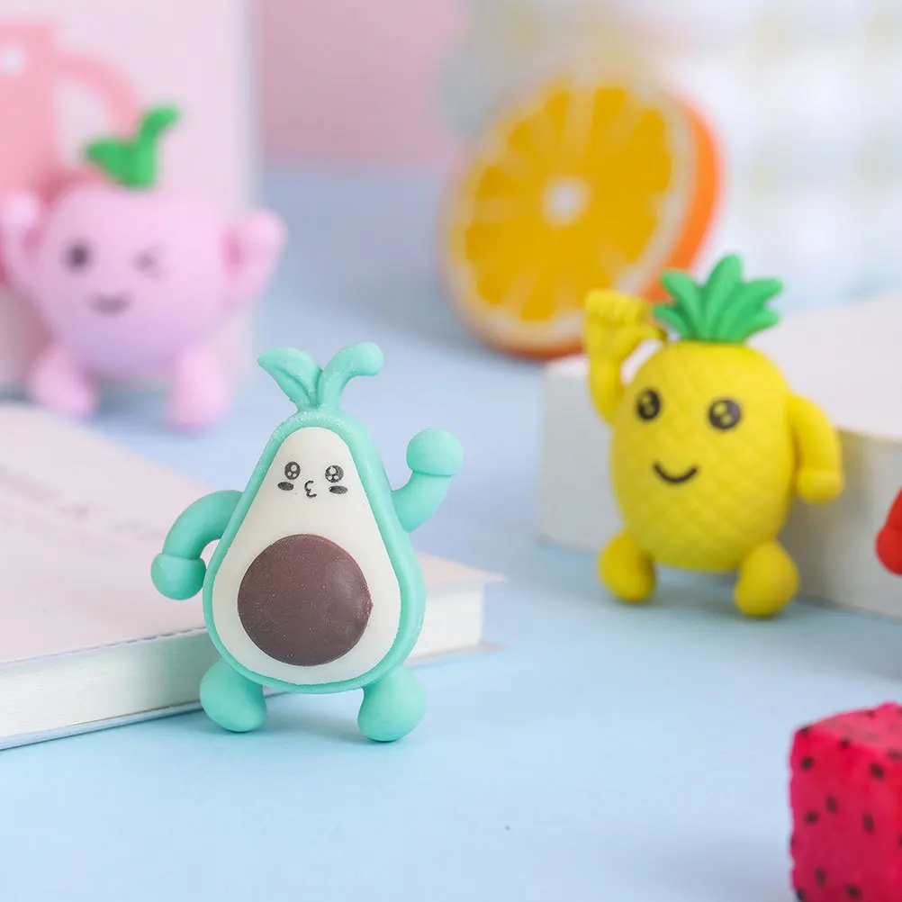 

36pcs Fruit Shape Cartoon Mini Cute Small For Students Multi-Function Vegetable Erasers Bulk Classroom Student