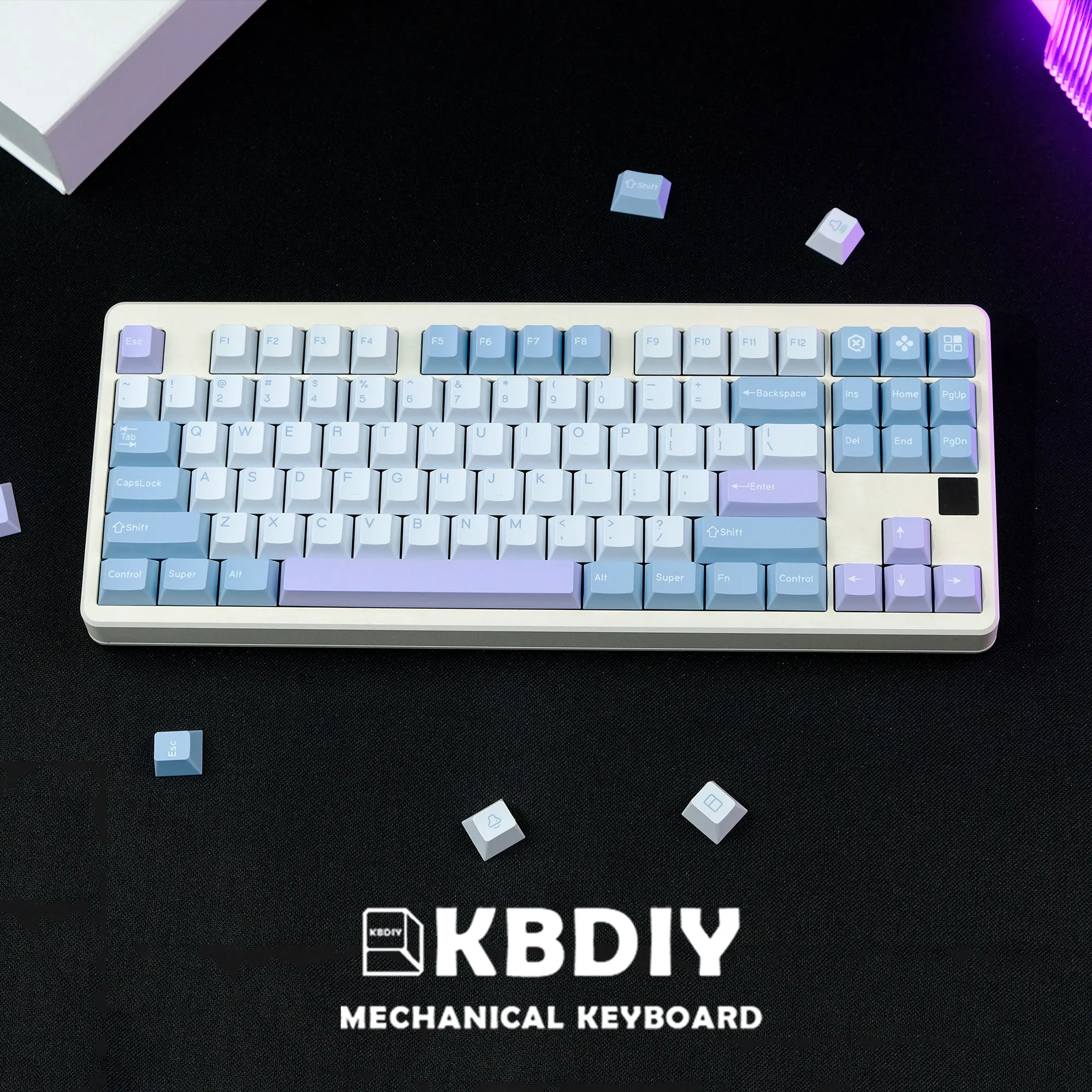 KBDiy 177 Keys/Set Cherry Profile GMK illusion Keycaps PBT DYE-SUB Double Shot for Gaming Mechanical Keyboards Keycap ISO K500