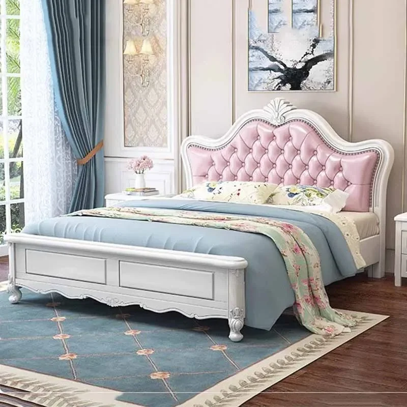 

High End Kawaii Soft Double Bed Waterproof Luxury Upholstered Modern Beds Bedroom Twin Sleeping Camas De Dormitorio Furniture